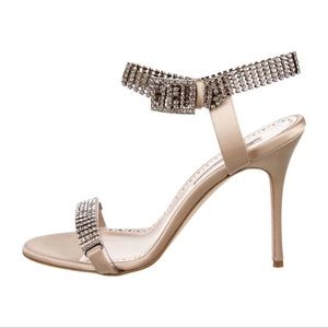 NWT MANOLO BLAHNIK Bashifa Crystal Sandals Size 10
